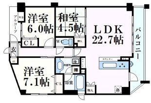 ソルレヴェンテ神戸中山手通の物件間取画像